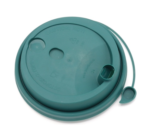 Крышка матовая для напитков 90 мм. ПП (темно-зеленый)