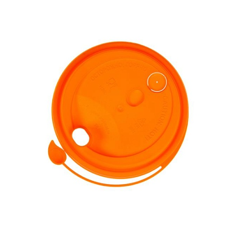 Крышка матовая для напитков 90 мм. ПП (оранжевый)